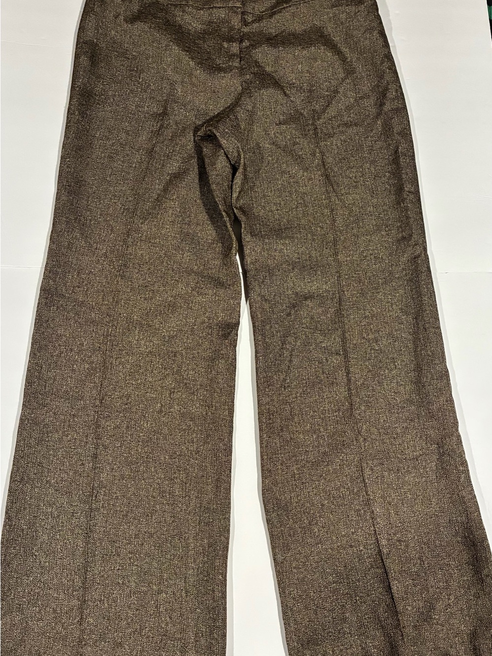 LOFT Brown Shimmery Tweed Wide Leg Pants 6P